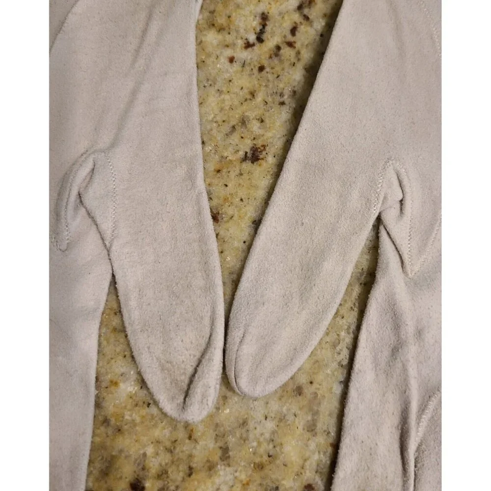 Vintage Size S Gray Suede Leather Formal 16